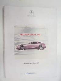 Mercedes-Benz Vision SLR Press Information - lehdistötiedotekansio värikuvineen ja tietoineen, urheiluauton konseptin esittelyä