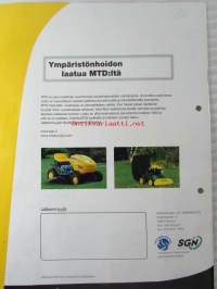 MTD tuoteluettelo ruoholeikkurit - myyntiesite