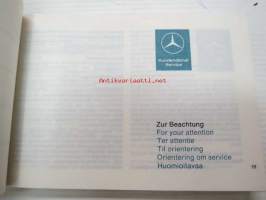 Mercedes-Benz Service Booklet / Huoltolipukevihko