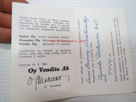 Luottokortti nr 30706 Oy Vendito Ab - Lauri Norovuo