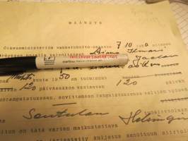 Määräys 7.10.1952 A.I.L. 120 päiväsakkoa vastaavaan 120 päivän vankeusrangaistukseen... Seutulan työsiirtolaan -asiakirja