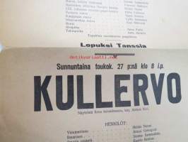 Raittiusyhdistys Taimen Näyttämö (Turku) Salon Työväentalolla Lauantaina toukok. 26 p:nä 1917 &quot;Kuopion takana&quot; 3-näytöksinen huvinäytelmä - lopuksi