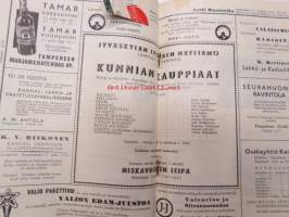 Jyväskylän Työväen Näyttämö 1938-39 &quot;Kunnian kauppiaat&quot; -näytelmä -käsiohjelma