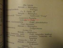 7. Pohjoismainen puutarhanäyttely Helsinki 1949 - Messuluettelo