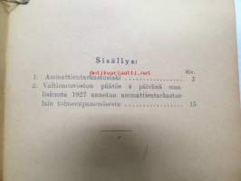Ammattientarkastuslaki, painos vuodelta 1928