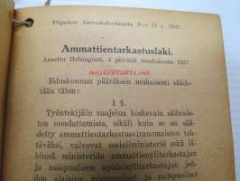 Ammattientarkastuslaki, painos vuodelta 1928