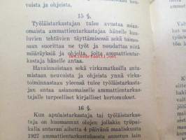 Ammattientarkastuslaki, painos vuodelta 1928