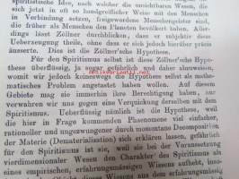 Der Spiritismus und sein Programm dargelegt von einem Deutschen -1880-luvun saksankielinen kirja tuolloin suuressa muodissa olleesta spritismistä, ohjeita sen