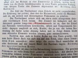 Der Spiritismus und sein Programm dargelegt von einem Deutschen -1880-luvun saksankielinen kirja tuolloin suuressa muodissa olleesta spritismistä, ohjeita sen