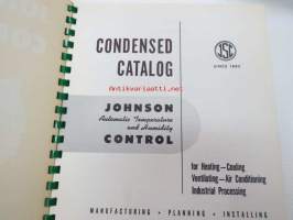 Johnson Automatic Temperature and Humidity Control for Heating-Cooling, Ventilating, Air conditioning, Industrial Processing - Condensed Catalog -automatisoitu