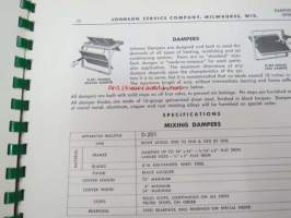 Johnson Automatic Temperature and Humidity Control for Heating-Cooling, Ventilating, Air conditioning, Industrial Processing - Condensed Catalog -automatisoitu