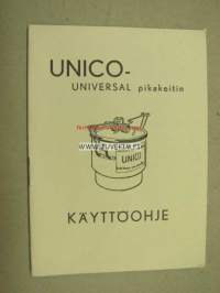 Unico Universal pikakeitin -käyttöohje