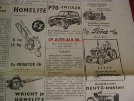 Koneviesti 1956 / 24 -mm. David Brown 2D ja 900, Valmet-traktorin työvälineitä, Ferguson 35 englantilaista traktorinrakennetekniikkaa, Standart Vanguard