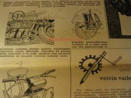 Maaseudun Koneviesti 1956 / 17 sis mm.Yksi ruiskutuspumppuyksikkö monisylinteriseen dieselmoottoriin.Kuivururakenteiden vertailua.Pienteollisuuteen soveltuvista