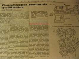 Maaseudun Koneviesti 1956 /18 sis mm.Traktori painuu peltoonmistä apu ?.Traktorikynnön suomenmestaruudesta kilpailtiinUlvilassa.Ford G-250