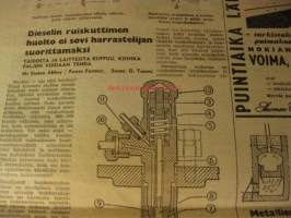 Koneviesti 1956 / 14 -mm. Niiton koneellistaminen, Moskkvist 402 esittelyssä, Maaseudun vedenjakelusta, Polttonesteen säästämisestä.Diesel ruiskuttimen