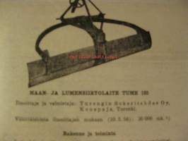 Koneviesti 1956 / 14 -mm. Niiton koneellistaminen, Moskkvist 402 esittelyssä, Maaseudun vedenjakelusta, Polttonesteen säästämisestä.Diesel ruiskuttimen