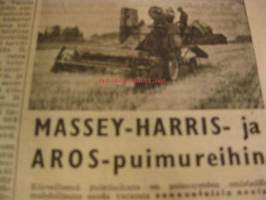 Maaseudun Koneviesti 1956 / 15-16 sis mm.Muutamia ohjeita viilankäyttämisestä.Dieselin ruiskuttimen..Kyntö muokkauksen perusta.Hillman Minx.Tulevaisuuden