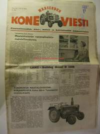 Koneviesti 1956 /5-6 -mm. Lanz-Bulldog diesel D 2416, Ferguson-auto, 1956 Jawa-mainos, Moniteräinen moottorisahaTraktorin vetopyörien luistoa poistava huomattava