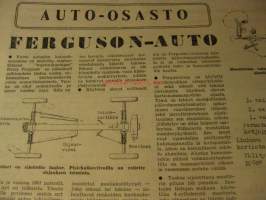 Koneviesti 1956 /5-6 -mm. Lanz-Bulldog diesel D 2416, Ferguson-auto, 1956 Jawa-mainos, Moniteräinen moottorisahaTraktorin vetopyörien luistoa poistava huomattava