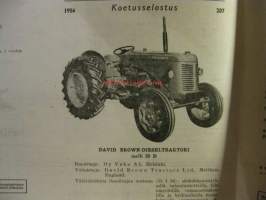 Koneviesti 1956 /5-6 -mm. Lanz-Bulldog diesel D 2416, Ferguson-auto, 1956 Jawa-mainos, Moniteräinen moottorisahaTraktorin vetopyörien luistoa poistava huomattava