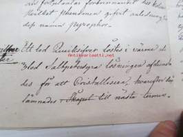 J. Arrhenius, koululaisen / opiskelijan fysiikan / kemian tehtävävihko Upsala, päivätty 19.12.1810 (sittemmin Turun ja Porin läänin lääninlääkäri?)