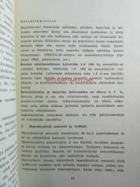Erikoislaasteja ja -massoja - Haponkestävät sementit, Pretollin massat, Laattalaasti HS, taulukoita.