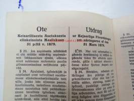 Arbetsbetygbok - Elma Vahtera i vårt väveri har arbetat sosåm rullerska 15.1.1929-3.9.1920... Orsak till avgång Egen begäran... Åbo, Aktiebolaget John Barker