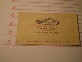 näytepakkaus  fritz moll