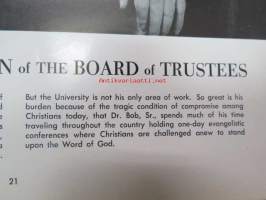 Bob Jones University 1961 Vintage &quot;Petimus credimus&quot; -amerikkalaisen, voimakkaasti uskonnollissävytteisen, yliopiston vuosikirja - chi kappa delta sophomores