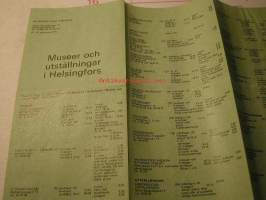 museer och utställningar i helsingfors  1971