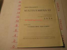 kristilliset kulttuuripäivät 1958