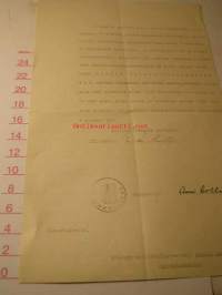 todistus nimitys  voimistelun -ja terveysopin opettajaksimarraskuun 8 päivänä 1927