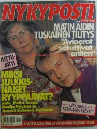 Nykyposti 1995 nr 5, sis. mm. seur. artikkelit / kuvat / mainokset; Hannu Aravirta MM-kisojen aattona, Rintamapapin Pentti Ranta raskas vastuu, 1953 Sumen neito