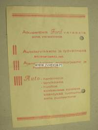 Suomen Auto Oy Helsinki 1958 -kuitti