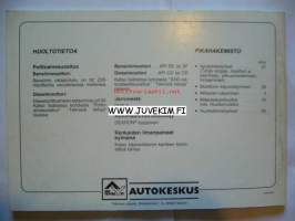 Nissan Mallisarja E24 -Käyttöohjekirja
