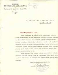 Kaarinan Kunnallislautakunta 1932   - firmalomake