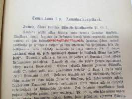 Kotihartauskirja Raamatun lause selityksineen käytettäwä Aamu- ja Ehtoohartaushetkinä kautta koko wuoden M.F. Roosin hausbuch nimisestä teoksesta mukaillen