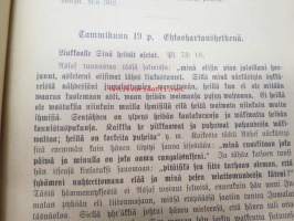 Kotihartauskirja Raamatun lause selityksineen käytettäwä Aamu- ja Ehtoohartaushetkinä kautta koko wuoden M.F. Roosin hausbuch nimisestä teoksesta mukaillen