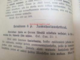 Kotihartauskirja Raamatun lause selityksineen käytettäwä Aamu- ja Ehtoohartaushetkinä kautta koko wuoden M.F. Roosin hausbuch nimisestä teoksesta mukaillen