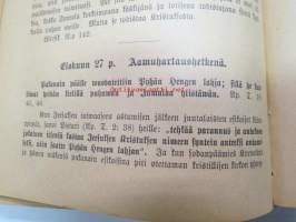 Kotihartauskirja Raamatun lause selityksineen käytettäwä Aamu- ja Ehtoohartaushetkinä kautta koko wuoden M.F. Roosin hausbuch nimisestä teoksesta mukaillen