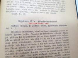 Kotihartauskirja Raamatun lause selityksineen käytettäwä Aamu- ja Ehtoohartaushetkinä kautta koko wuoden M.F. Roosin hausbuch nimisestä teoksesta mukaillen