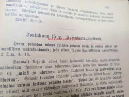 Kotihartauskirja Raamatun lause selityksineen käytettäwä Aamu- ja Ehtoohartaushetkinä kautta koko wuoden M.F. Roosin hausbuch nimisestä teoksesta mukaillen