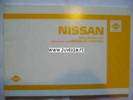 Nissan Mallisarja K10 -Käyttöohjekirja