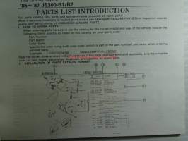 Kawasaki JS 300-B (Jet Ski 300), For Export Market, Watercraft parts catalog - Vesijetti varaosaluettelo