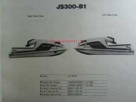Kawasaki JS 300-B (Jet Ski 300), For Export Market, Watercraft parts catalog - Vesijetti varaosaluettelo