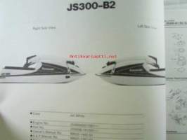 Kawasaki JS 300-B (Jet Ski 300), For Export Market, Watercraft parts catalog - Vesijetti varaosaluettelo