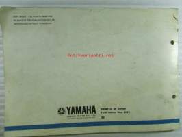 Yamaha Parts Catalogue PW50J (4x4), 124X4-300E1 - Varaosaluettelo