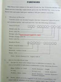 Yamaha parts list model SR500 (&#039;78) - Varaosaluettelo