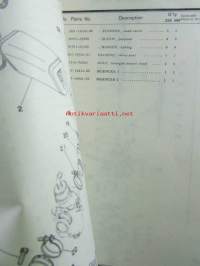 Yamaha parts list model DT250MX (&#039;77)(type1R7) model DT400MX (&#039;77)(type1R6) for Europe  - Varaosaluettelo